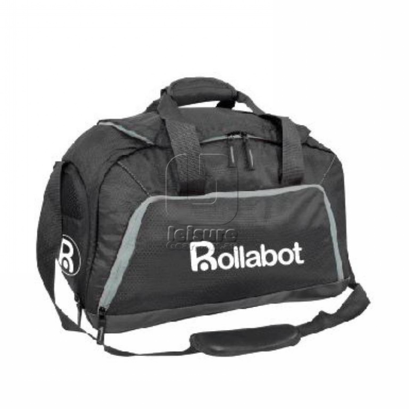 ROLLABOT DUFFLE BAG BLACK WITH ROLLBOT WORD AND LOGO